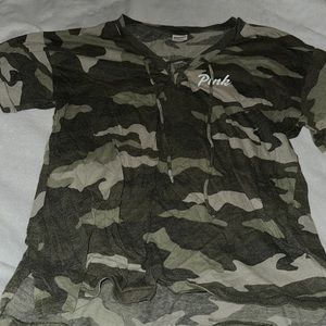 Pink camo tee
